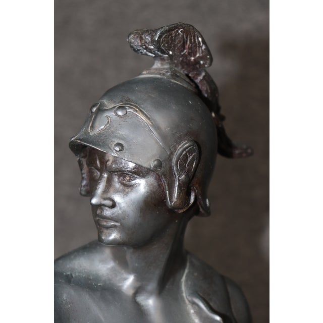 Fine French Bronze Statue "Homor Patria" After Emile Louis Picault For Sale - Image 11 of 11