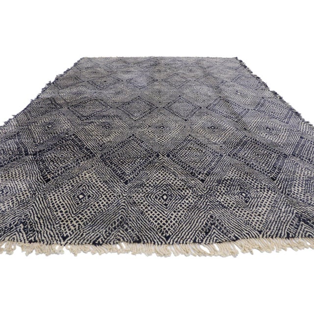 Tribal Plush Beni Mrirt Moroccan Rug - 10'00 X 14'07 For Sale - Image 3 of 9