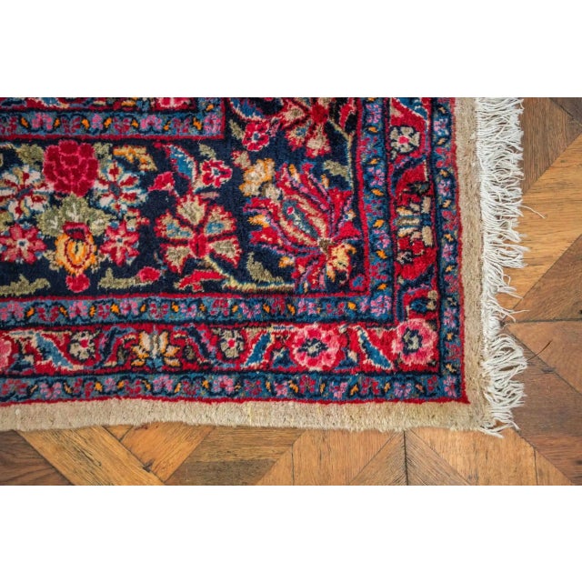 Vintage Floral Yazd Rug For Sale - Image 3 of 10
