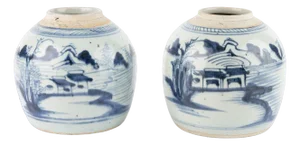 Chinese Pots, 19th Century, Set of 2