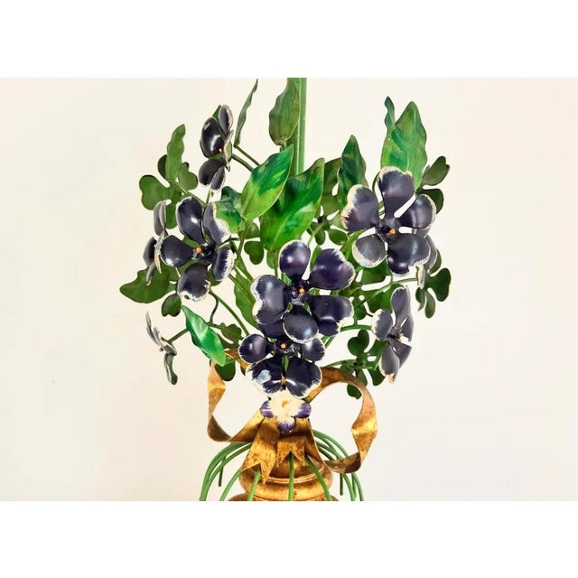 Rustic European 1960s Italian Topiary Lamp & Shade For Sale - Image 3 of 10