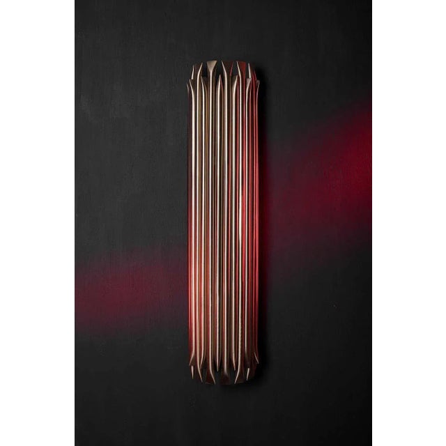 Large Wall Light In Brass With Brushed Nickel Finish For Sale - Image 6 of 8