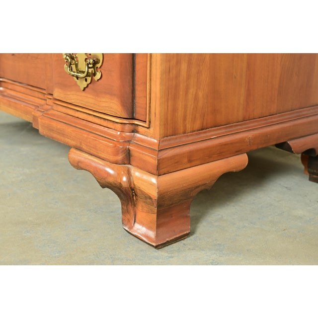 Harden Furniture Georgian Solid Cherry Wood Three-Drawer Block Front Dresser or Chest of Drawers For Sale - Image 11 of 15