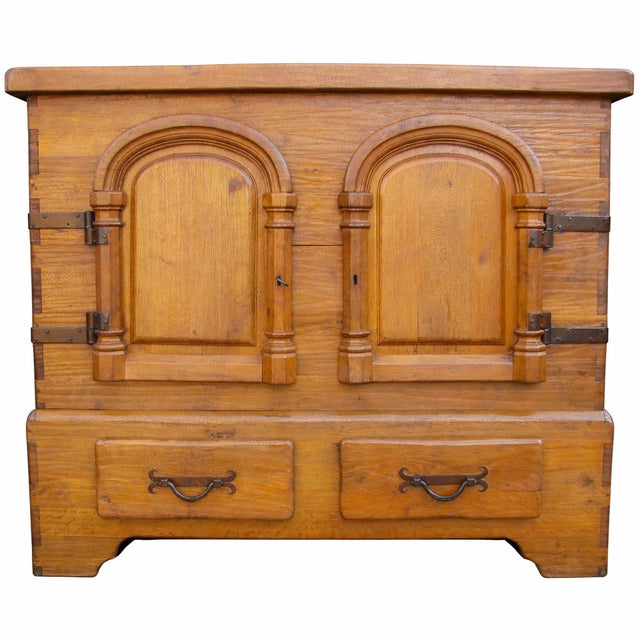 Rustic Oak Chest of Drawers, 1950s For Sale - Image 13 of 13