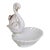 Porcelain Swan Figurine With Gold Trim Shell Trinket Dish Made in Japan 4857b For Sale