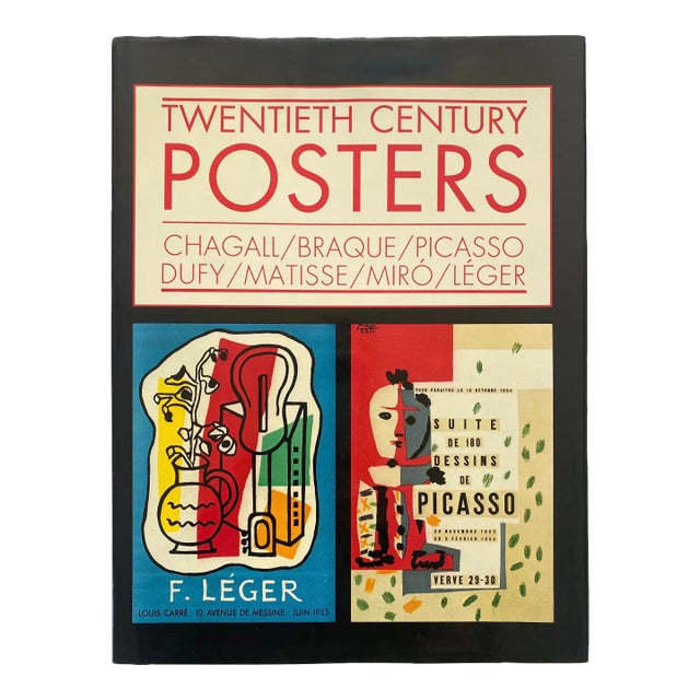 " Twentieth Century Posters " Vintage 1989 1st Edition Modernist Lithograph Print Landmark Volume Hardcover Mourlot Posters Book For Sale