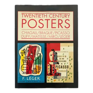 " Twentieth Century Posters " Vintage 1989 1st Edition Modernist Lithograph Print Landmark Volume Hardcover Mourlot Posters Book