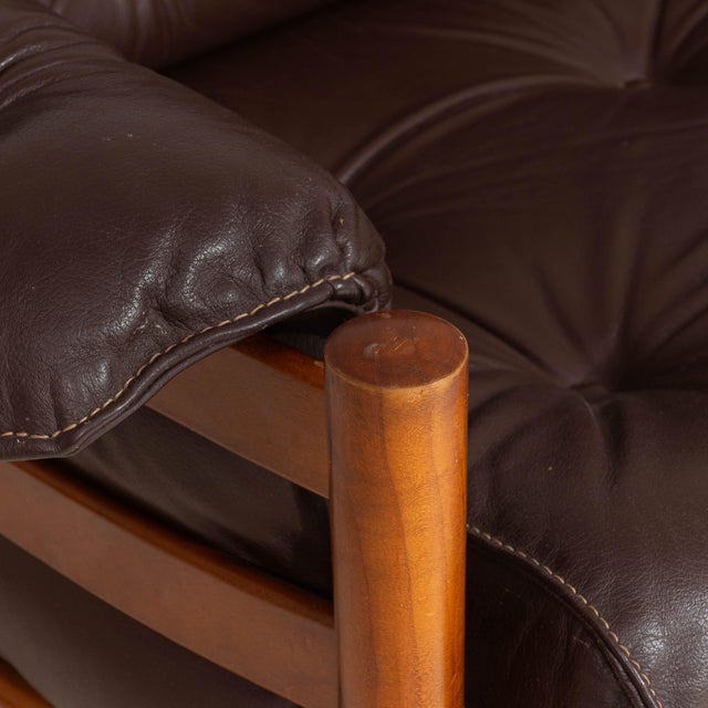 1960s Danish Mid-Century Modern Sofa Attributed to Ellekær & Norell for Coja Chocolate Brown For Sale - Image 14 of 18