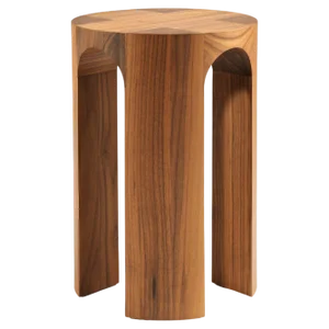 Arcus Walnut Stool by Tim Vranken