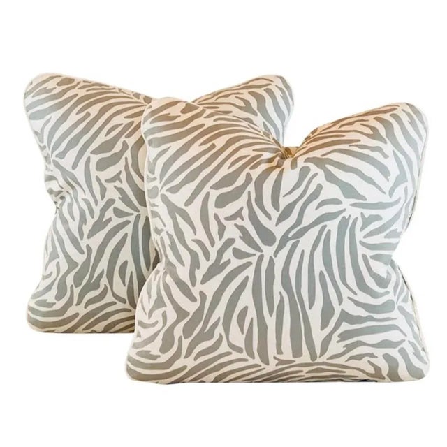 Designer Vicki Payne Free Spirit Gray Zebra African Animal Print Skin Fabric- Half Yard For Sale In Jacksonville, FL - Image 6 of 7