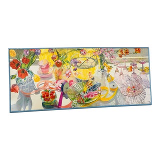 Vintage Hanet Fish Sprong Party 1981 Lithograph, Framed For Sale