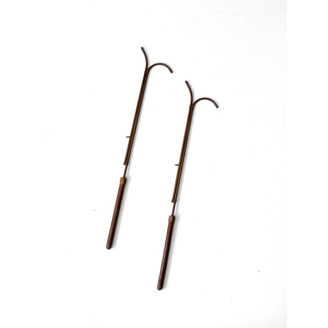 Mid 20th Century Pair of Antique Copper Candle Lighters For Sale - Image 5 of 14