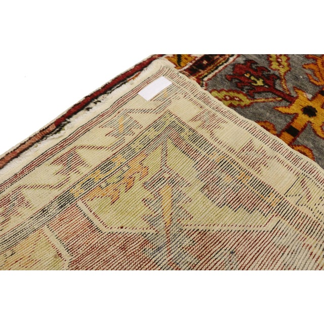 Mid 20th Century Mid 20th Century Vintage Turkish Oushak Hallway Runner 02'06 X 11'07 For Sale - Image 5 of 10