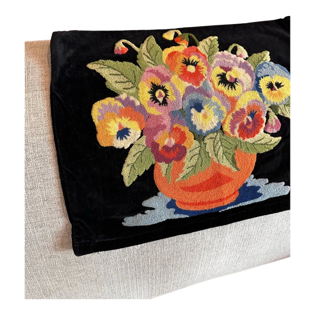 Antique Floral Pillow Cover For Sale