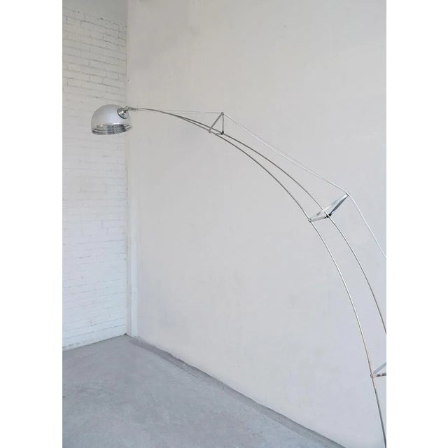 Arc Floor Lamp in Steel and Aluminium, 1970s For Sale - Image 10 of 11
