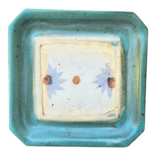 Vintage Stoneware Plate by Wortman Pottery For Sale