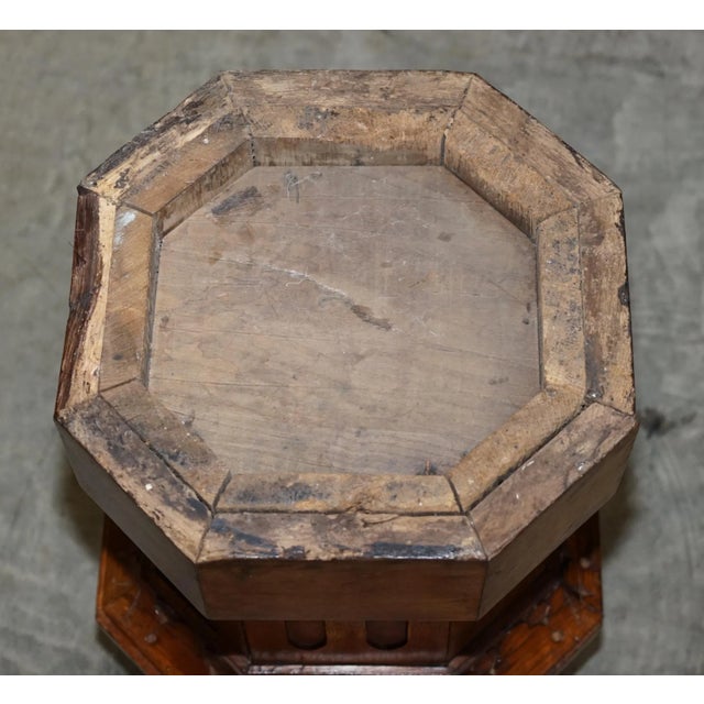 Antique Pugin Gothic Style Plant / Display Stands, 1840s, Set of 2 For Sale - Image 12 of 18