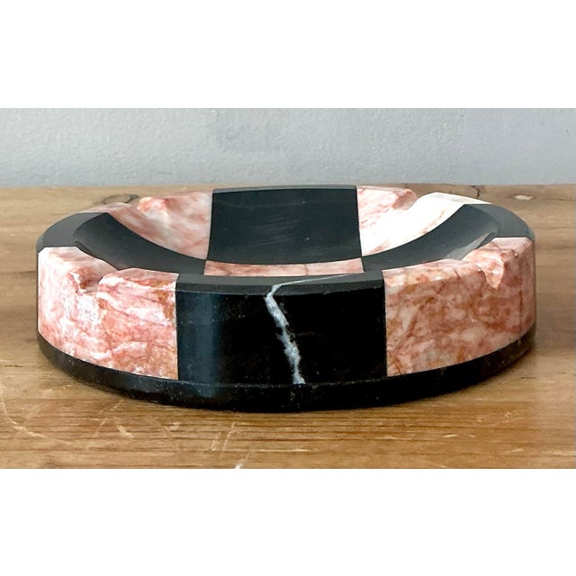 Vintage Postmodern Geometric Stone Ashtray For Sale In West Palm - Image 6 of 11