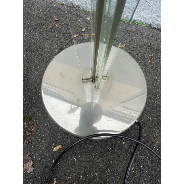 Silver French Art Deco Floor Lamp in the style of Jacques Adnet, 1930s For Sale - Image 8 of 18