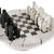 2020s Four Hands Modern Chess Set - Aged Metal, White Base For Sale - Image 5 of 10