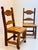 Wood Pair of Mid-Century Mexican Rustic Pine Chairs With Carved Razor Blade Backs and Legs For Sale - Image 7 of 16