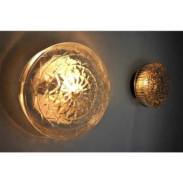 Glass Spanish Sconces in Cut Glass from Peris Andreu, 1970, Set of 2 For Sale - Image 7 of 9