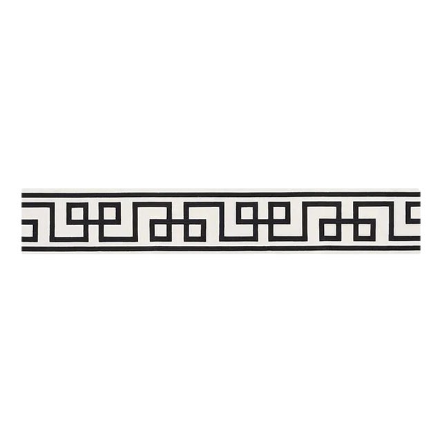 Sample - Schumacher X Mary Mcdonald Octavius Tape in Black on Ivory For Sale