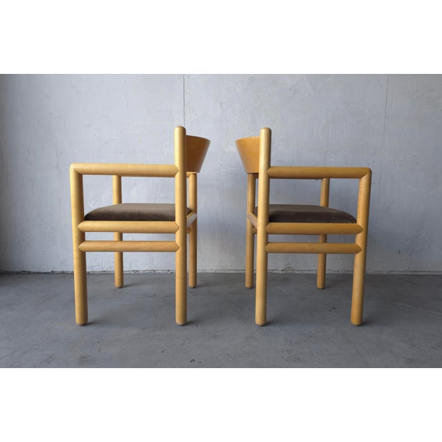 1980s Pair of Post Modern Arm Chairs by Vignelli For Sale - Image 5 of 10
