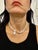 White Cultured Chinees Pearl Necklace Length 15", 18 Karat Two Tone Gold Clasp For Sale - Image 8 of 8