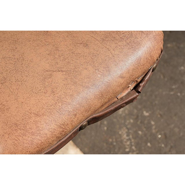 Metal Antique Soda Fountain/Lunch Counter Stool For Sale - Image 7 of 7