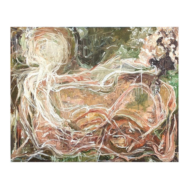 Contemporary Kristi Haines Herman “Too Late, Too Much” Contemporary Gestural Abstract Expressionist Painting, 2024 For Sale - Image 3 of 10