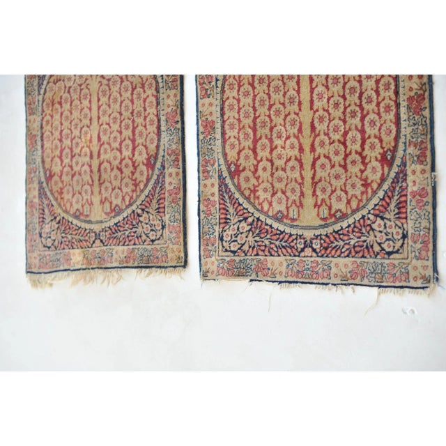 1930s Weeping Willow Tree of Life Rug Mats - A Pair, 1.9 x 2.6 For Sale - Image 10 of 11