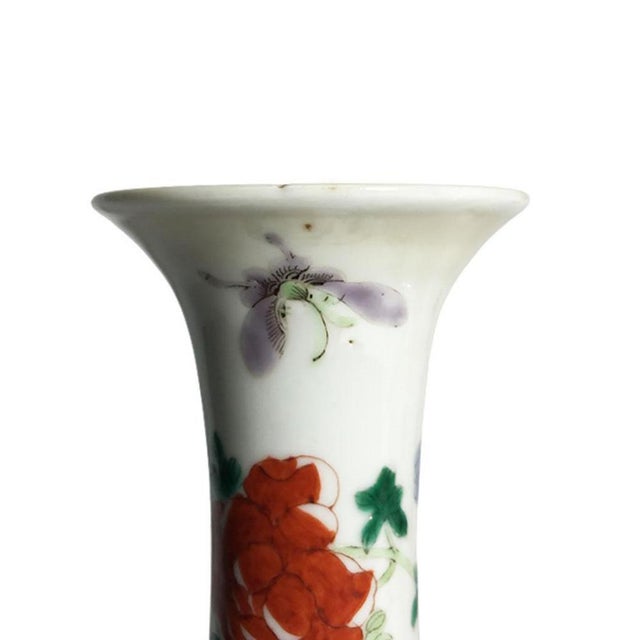 Kangxi Period Famille Verte Vases, 1662-1722, Set of 2 For Sale - Image 6 of 10