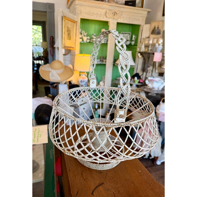 Vintage French Wire Basket For Sale - Image 4 of 11