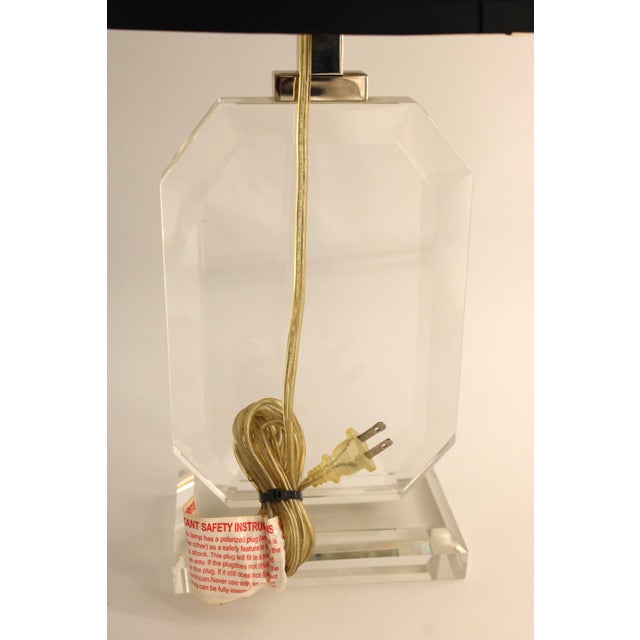 Vintage Ralph Lauren Bevelled Edge Glass Table Lamp For Sale - Image 14 of 14