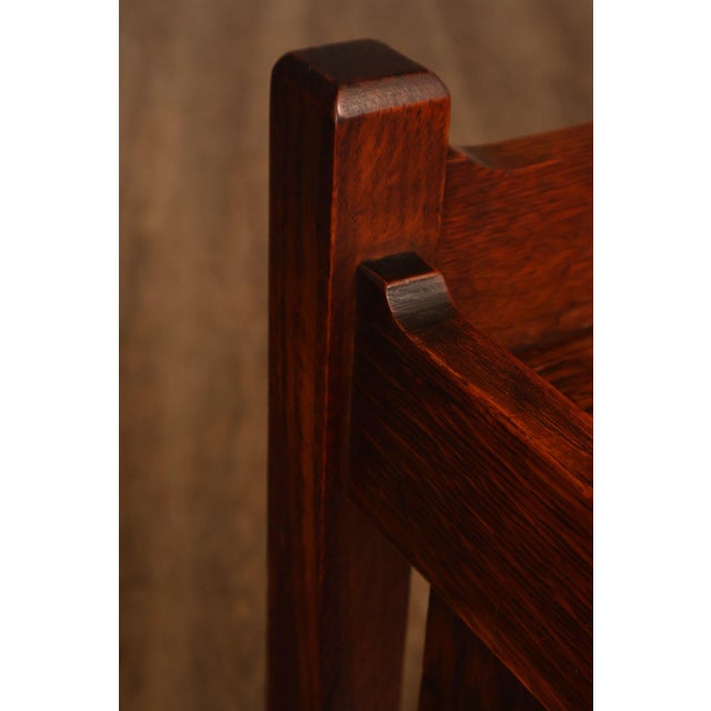 Early 20th Century Stickley Brothers Antique Mission Oak Magazine Stand Bookcase For Sale - Image 5 of 18