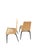 Stitched Leather and Rattan Chairs from Jacques Adnet, 1950s, Set of 2 For Sale - Image 4 of 10