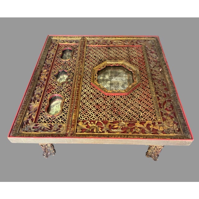 Late 19th Century Antique Chinese Carved Coffee Table For Sale - Image 10 of 12