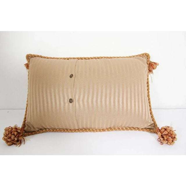 Mid 20th Century Moorish Style Decorative Gold Throw Pillow For Sale - Image 9 of 13