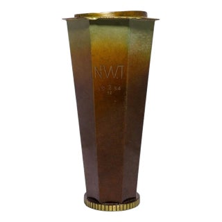 Swedish Art Deco Bronze Vase from Metallkonst, 1950s For Sale