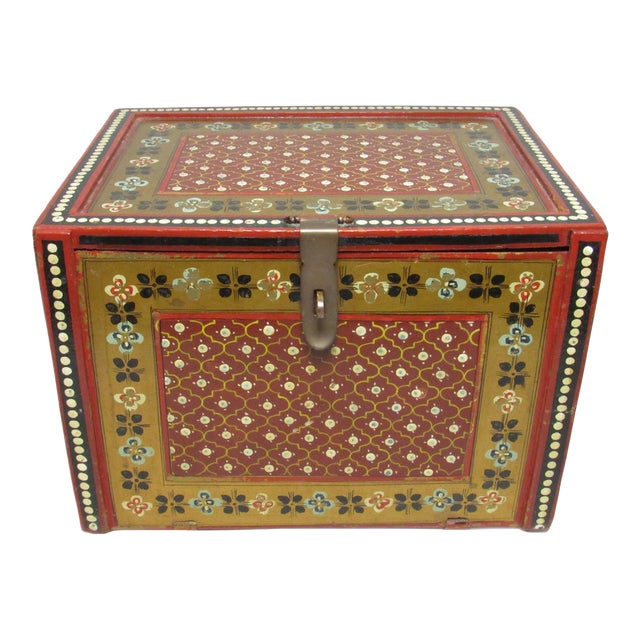 Painted Anglo Indian Collectors Box For Sale