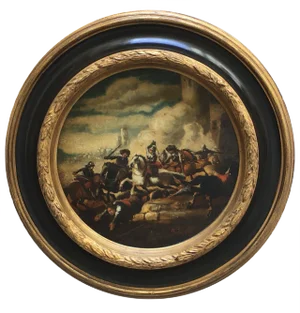 After Salvator Rosa, Cavalry Battle, 2006, Oil on Canvas, Framed