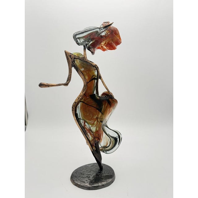 Yves Lohé (born 1947), "Morgan Sac", gilded bronze sculpture, signed "Lohe" on the base. This striking work depicts a...