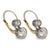Contemporary Edwardian Style 2.34 Carat Diamond Platinum Gold Drop Earrings, A Pair For Sale - Image 3 of 5