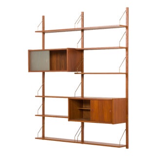 Vintage Danish Wall Unit in Teak from PS System,, 1960s, Set of 13 For Sale