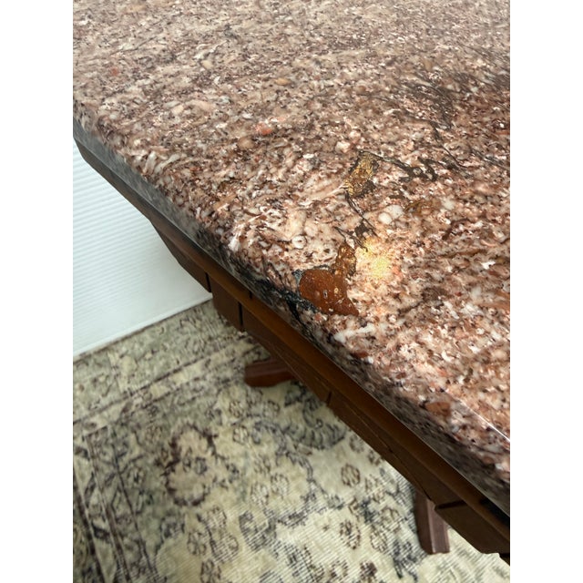 Victorian Parlour Table With Marble Top, Antique For Sale - Image 9 of 12