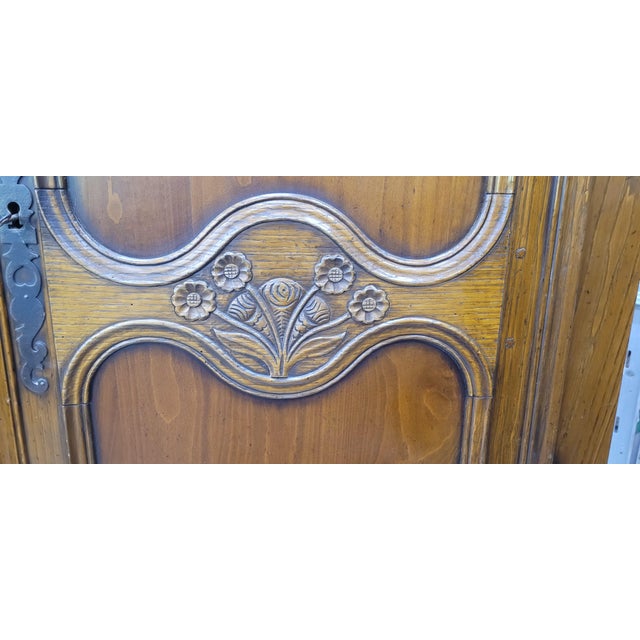 Late 19th Century Antique Fine Carved French Wardrobe Armoire For Sale - Image 5 of 15
