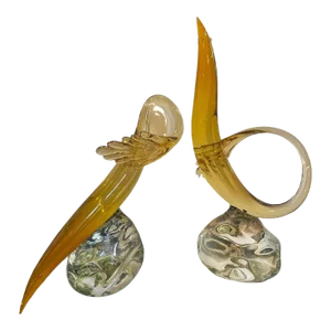 Pair of 1970s Abstract Murano Sculptures