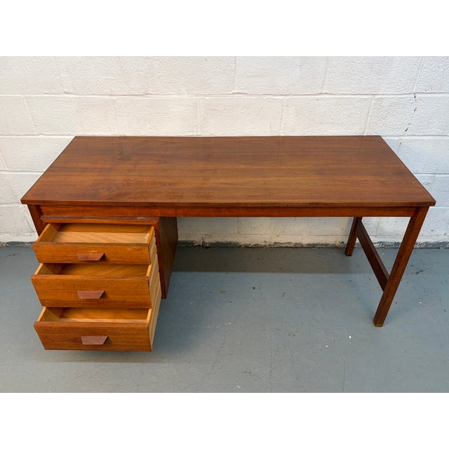 Mid-Century Modern Danish Teak Writing Desk For Sale - Image 10 of 16