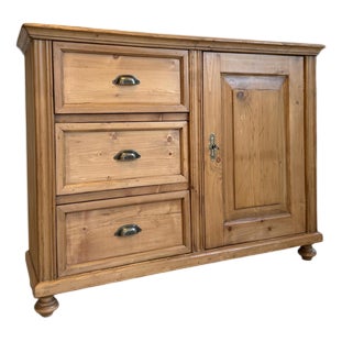 Farmhouse Shop Chest in Softwood For Sale